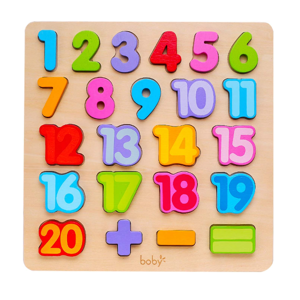 Wooden Number Puzzle 18m+