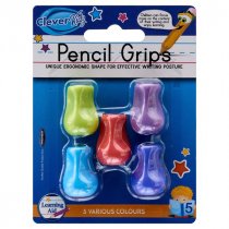 Clever Kidz Card 5 Asst Pencil Grips