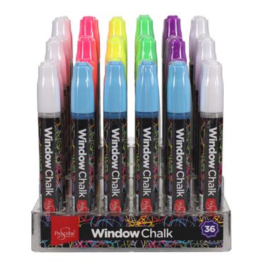 8g Brilliant Window Chalk Marker - 6 Asst