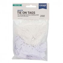 Pkt.200 Strung Tags - 15X22mm