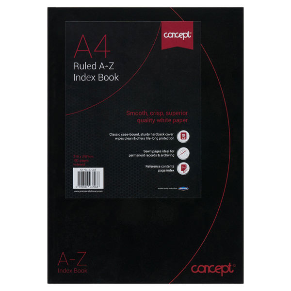 A4 192pg A-Z Index Book