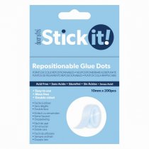 REPOSITIONABLE GLUE DOTS (200PCS) 10MM