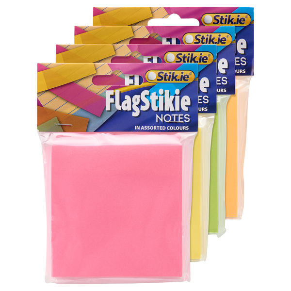 Square Flag Stickie Notes - Neon 4 Asst