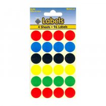 labels 4 sheets 18mm circle