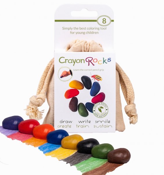 SALE - Set of 8 Crayon Rocks