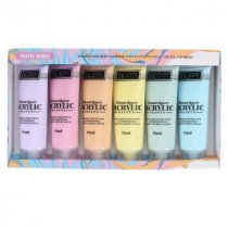 Set 6x75ml Acrylic Paints - Pastel
