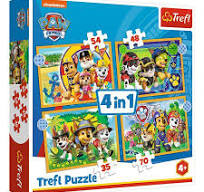 Paw Patrol 4 in 1 Trelf Puzzle