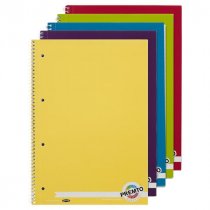 Premto Pkt 5 A4 160pg Spiral Notebook 5 Asst