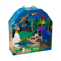 FLOSS & ROCK PLAYBOX WITH WOODEN PIECES - DINOSAUR