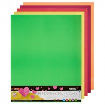 Premier Activity A2 180gsm Fluorescent Card - Asst