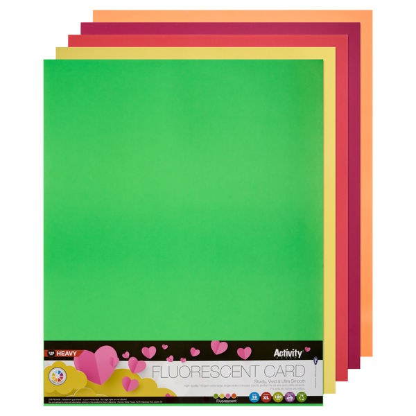 Premier Activity A2 180gsm Fluorescent Card - Asst