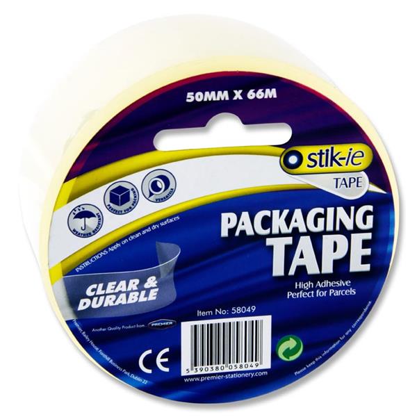 Stik-ie Transparent Packing Tape - 66M X 50Mm