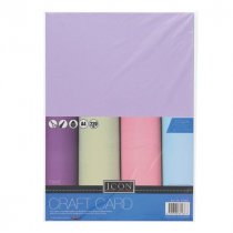 Icon Craft Pkt.10 A4 220gsm Craft Card - Pastel