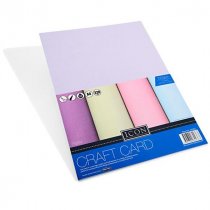 Icon Craft Pkt.10 A4 220gsm Craft Card - Pastel