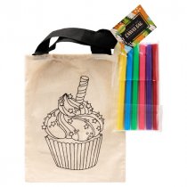 Colour Me Canvas Bag - Cupcake