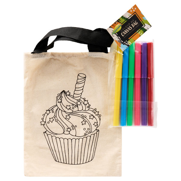 Colour Me Canvas Bag - Cupcake
