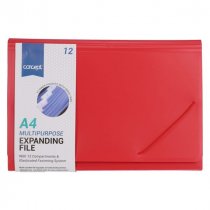 A4 12 Pocket Expanding File - 4 Asst