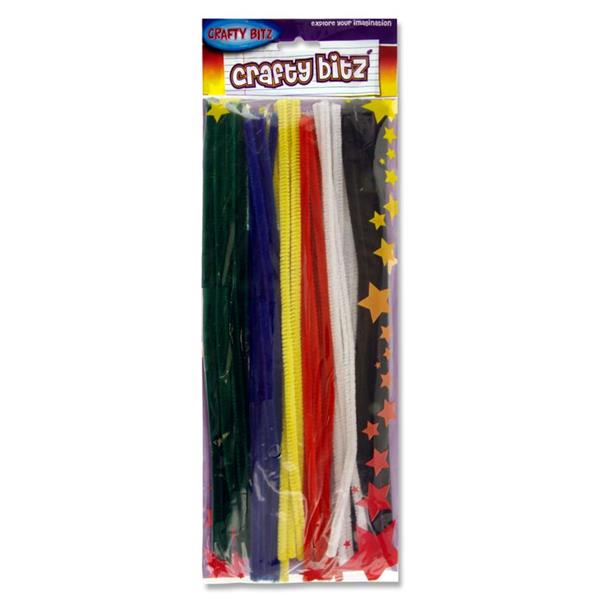 Pkt.42 12" Pipe Cleaners Stems - Vivid Chenille