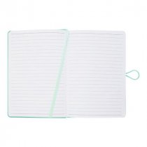 Pastel A5 192pg Hardcover Pu Notebook W/Elastic - Mint Magic