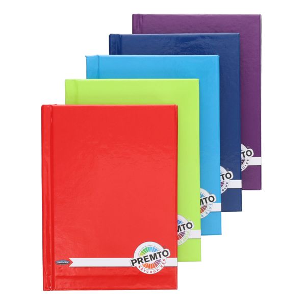 Premto A6 160pg Hardcover Notebooks - 5 Asst
