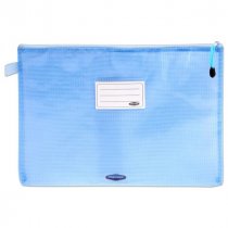 Pastel A4+ Extra Durable Expanding Mesh Wallet - Cornflower Blue