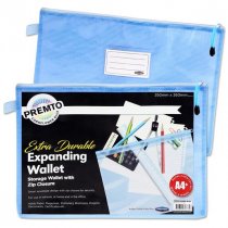 Pastel A4+ Extra Durable Expanding Mesh Wallet - Cornflower Blue