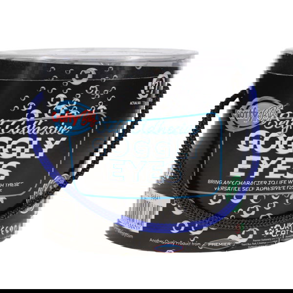 Crafty Bitz Tub 800 Self Adhesive Goggly Eyes - 12Mm