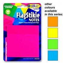 Stik-ie 30Pce Flag Stikie Notes - 76Mm X 76Mm 5 Asst-POST-IT NOTES