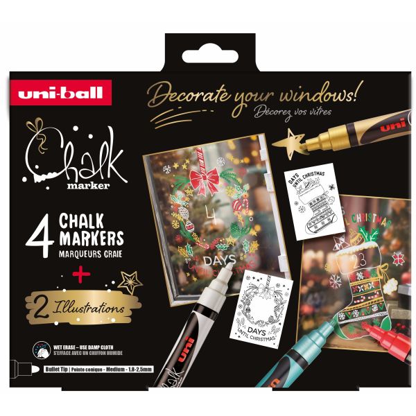 SALE Chalk Marker window decoration set – Traditional