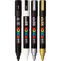 PoscaPc-5M Wlt 4 Mono Tone Medium Bullet Tip-metallic