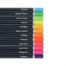 Icon Tin Box 12 Colouring Pencils - Neon