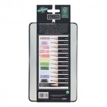 Icon Tin Box 12 Colouring Pencils - Fauna
