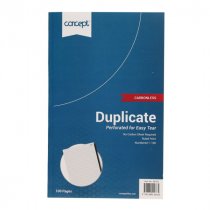 Concept100pg 8"x5" Carbonless Duplicate Book