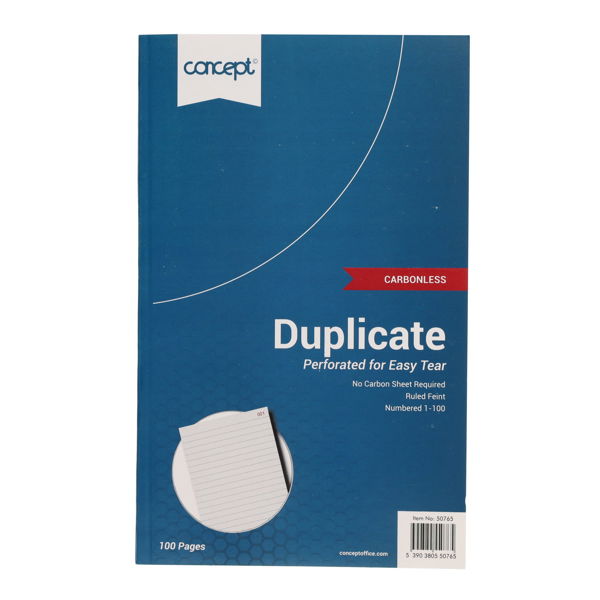 Concept 100pg 8"x5" Carbonless Duplicate Book