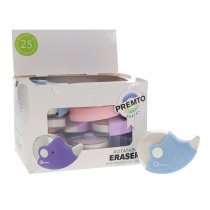 Premto Pastel Rotatable Eraser Cdu - 5 Asst