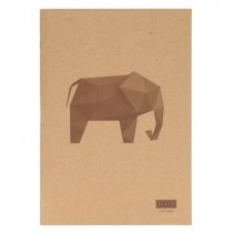 IconA4 80pg 110gsm Kraft Sketch Book Animalia Design