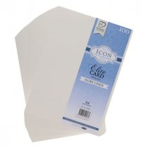 Icon Occasions Pkt.100 A4 300gsm Linen Card - Ivory