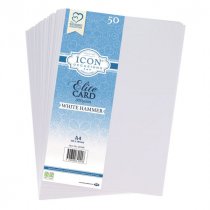 Icon Occasions Pkt.50 A4 300gsm Hammer Card - White