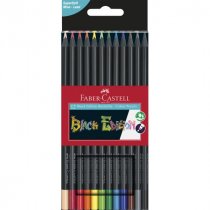 FABER-CASTELL COLOUR PENCILS BLACK EDITION BOX 12