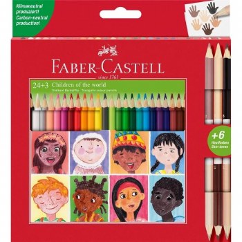 FABER-CASTELL - Children of the World Colouring Pencils 24+3
