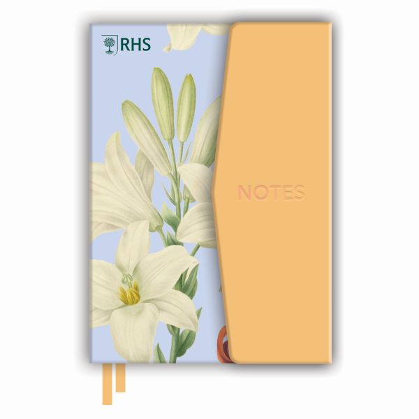 RHS Magnetic Cover Notebook – Lillies and Roses