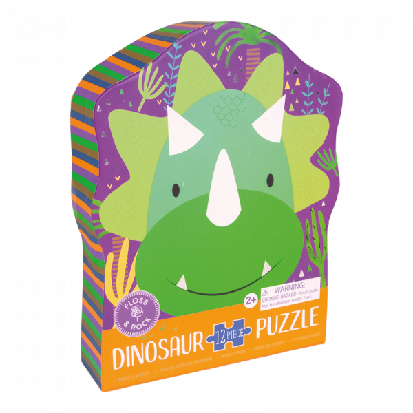 12 PIECE SHAPED JIGSAW IN SHAPED BOX - DINOSAUR