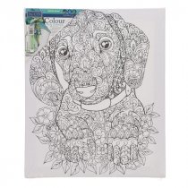 Icon 300x250mm Colour My Canvas - Doggy