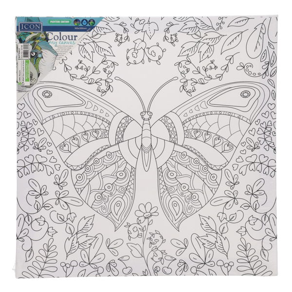 Icon 300x300mm Colour My Canvas - Fly Butterfly