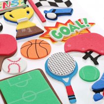 Crafty Bitz Squishy Foam Stickers - Sports 2 Asst