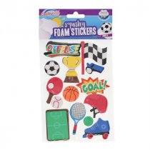 Crafty Bitz Squishy Foam Stickers - Sports 2 Asst