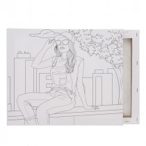 Icon 250x300mm Colour My Canvas - Relaxed Woman