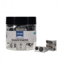 Concept Twin Hole Metal Pencil Sharpener