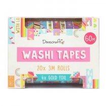DC Washi Tape Box 20 Rolls - Bright