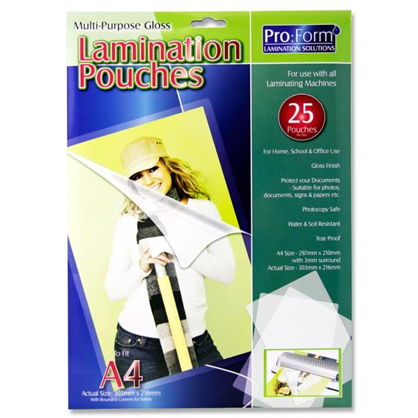 Pro:Form Pkt.25 A4 150 Micron Laminating Pouches